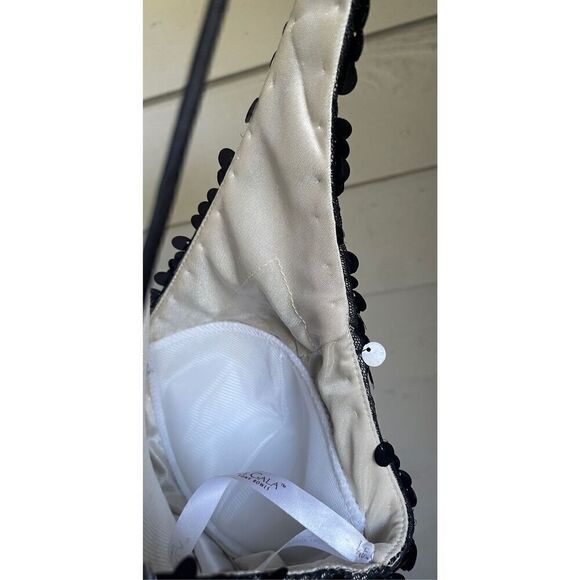 Tony Bowls Dress Size 6 Silk Maxi Y2K Fairy Sequin Beaded Colorful Whimsical 90’ - Picture 12 of 13